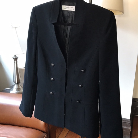 Tahari navy blazer - Picture 2 of 3